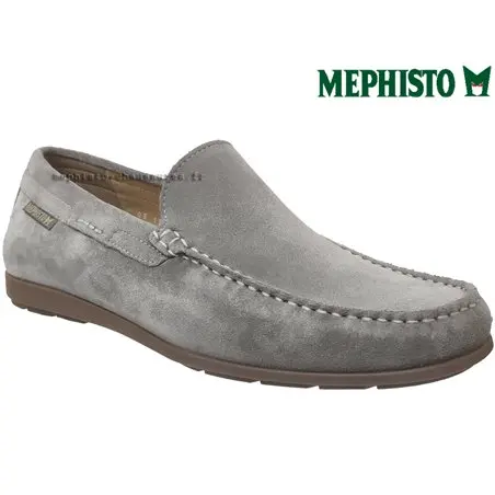 Mephisto ALGORAS Gris clair velours mocassin 70754