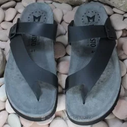 MEPHISTO Homme Tong NIELS Noir cuir 7076