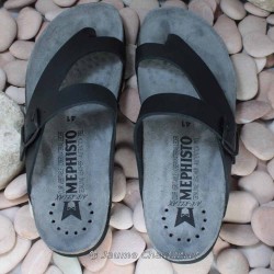 MEPHISTO Homme Tong NIELS Noir cuir 7077