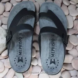 MEPHISTO Homme Tong NIELS Noir cuir 7077