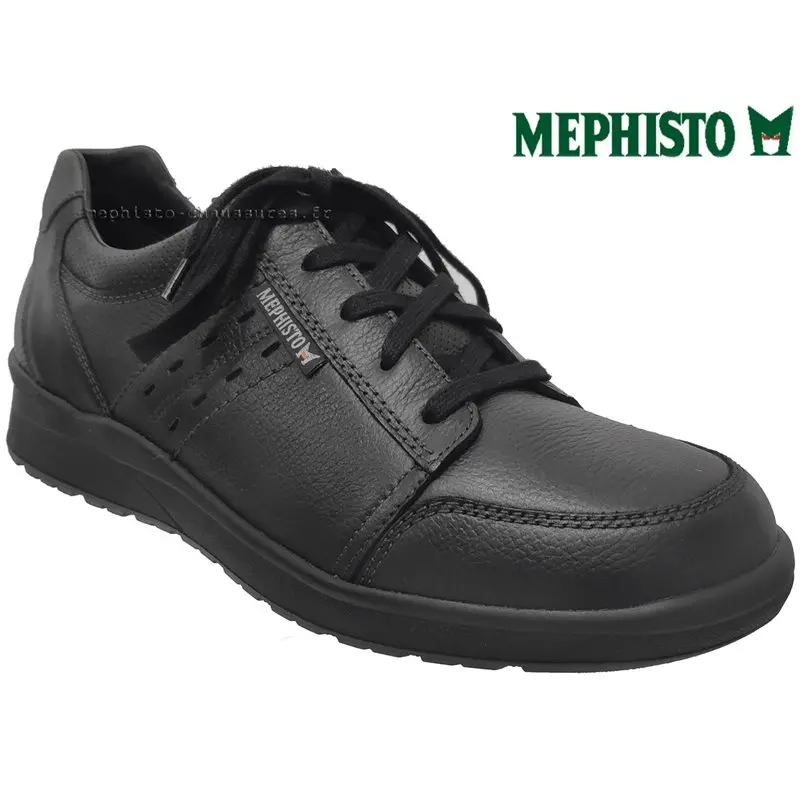 Mephisto Vincente Noir cuir lacets_derbies 71400