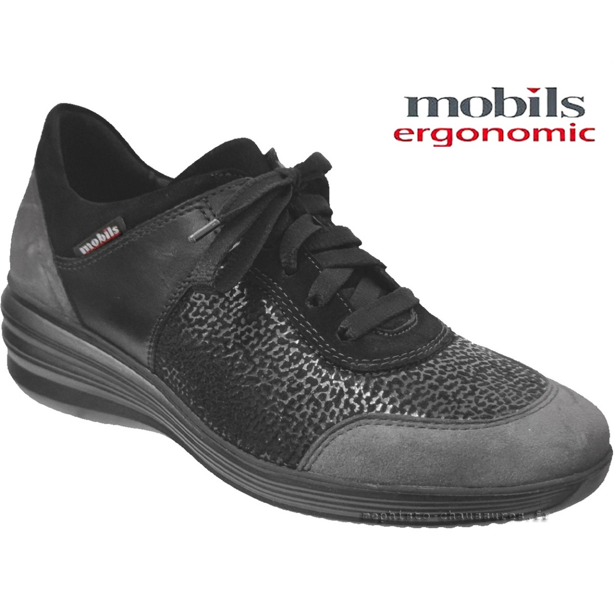 Mobils by Mephisto Sidonia Noir/Gris a_talon_richelieu 72005