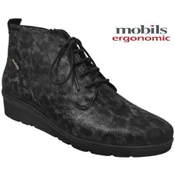 Mobils by Mephisto Naomie Noir/Gris cuir bottine 72660