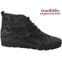 Mobils by Mephisto Naomie Noir/Gris cuir bottine 72661