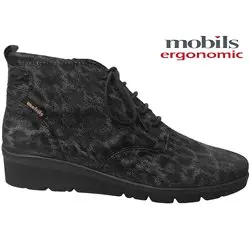 Mobils by Mephisto Naomie Noir/Gris cuir bottine 72661