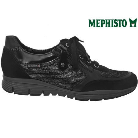 Mephisto Ylona Noir cuir lacets_richelieu 72946