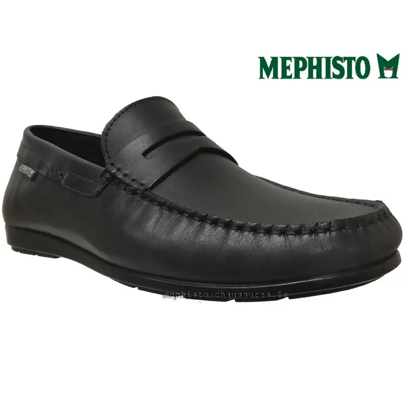 Mephisto ALYON Noir cuir mocassin 73915