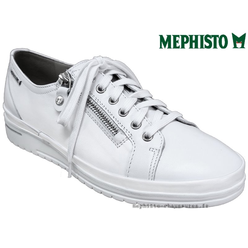 Mephisto June Blanc cuir lacets_derbies 77578