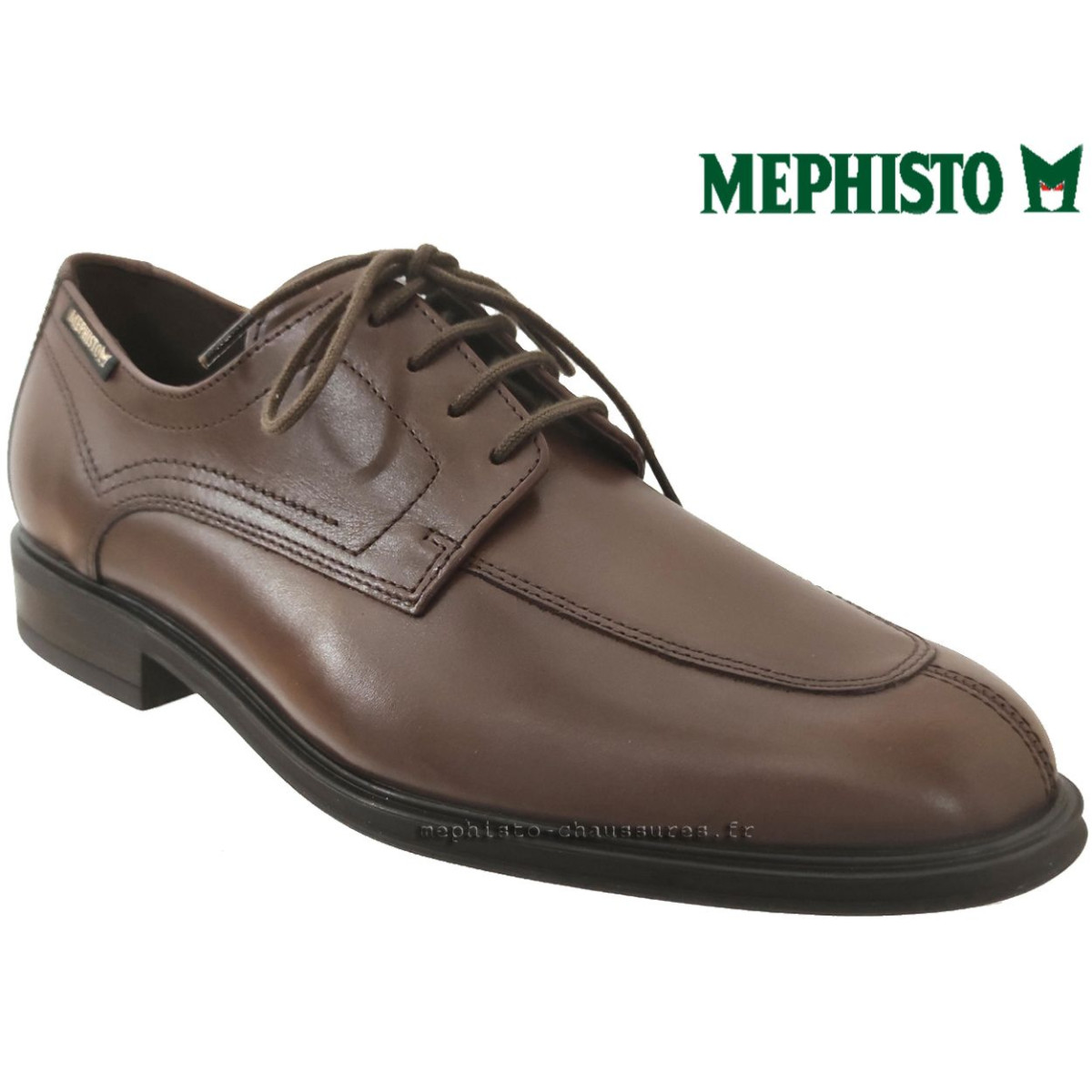 Mephisto Korey Marron moyen cuir lacets_derbies