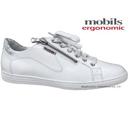 Mobils by Mephisto HAWAI Blanc cuir lacets_derbies