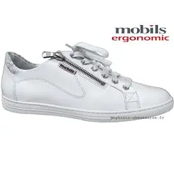 Mobils by Mephisto HAWAI Blanc cuir lacets_derbies