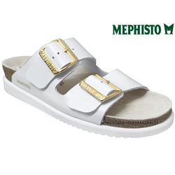 Mephisto Hester Blanc vernis mule