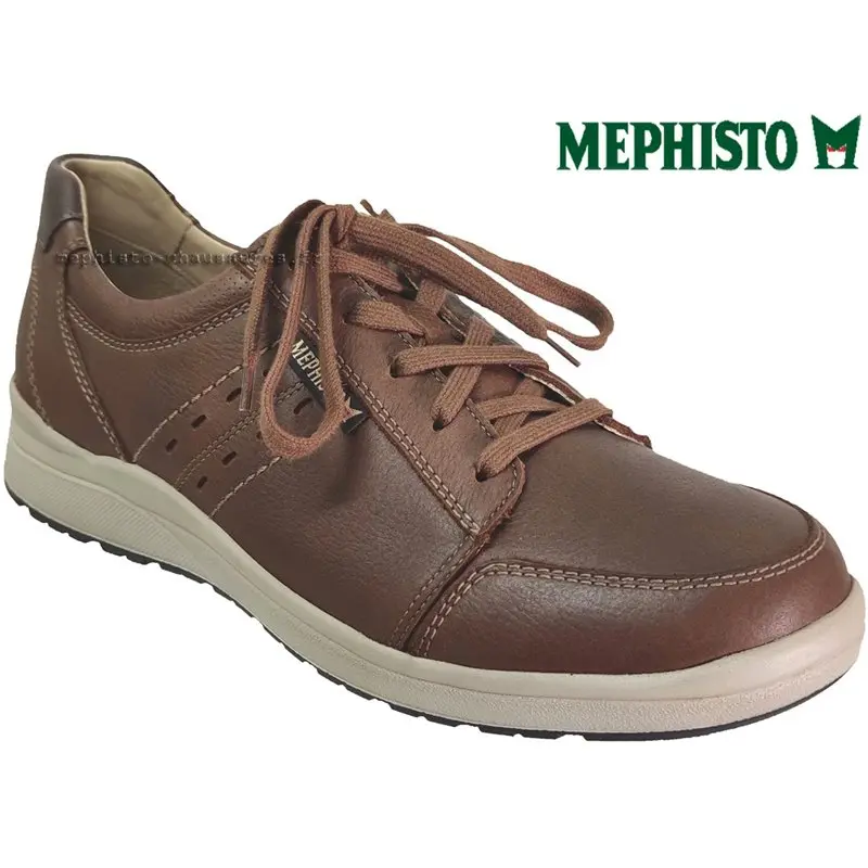 Mephisto Vincente Marron cuir lacets_derbies