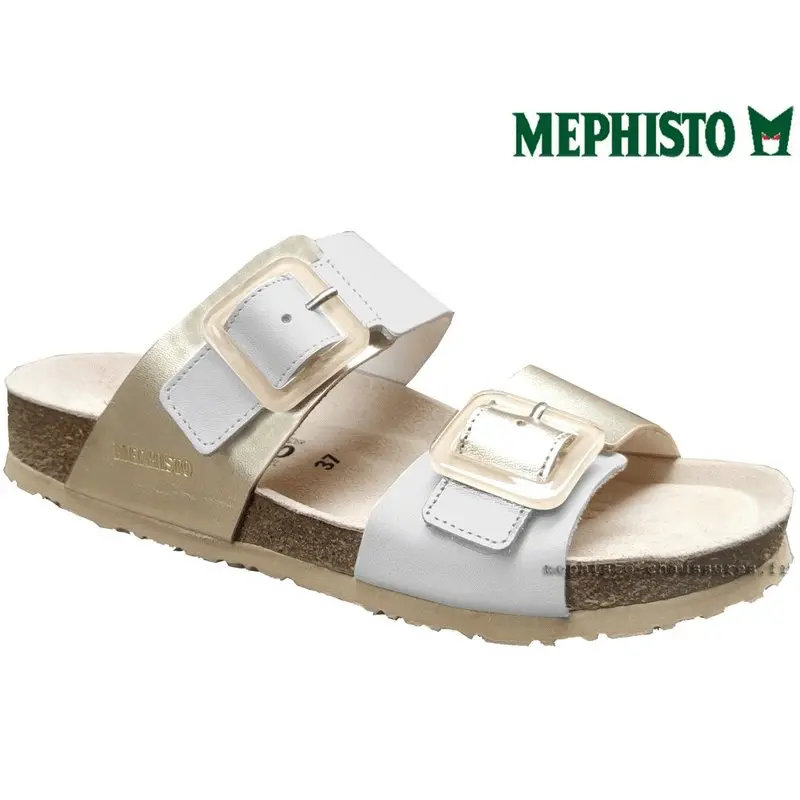 Mephisto Madisson Blanc-platine mule