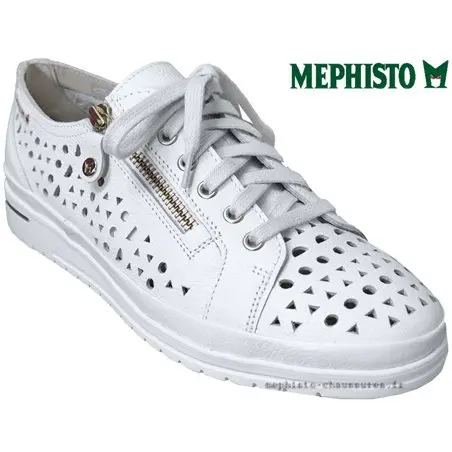 Mephisto June perf Blanc cuir basket_mode_basse