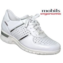 Mobils by Mephisto Manon perf Blanc cuir lacets_richelieu