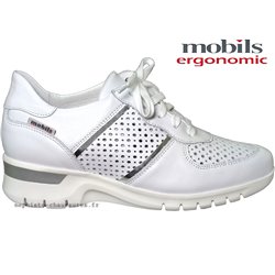 Mobils by Mephisto Manon perf Blanc cuir lacets_richelieu