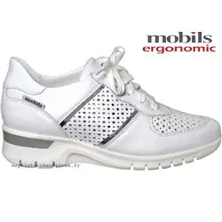 Mobils by Mephisto Manon perf Blanc cuir lacets_richelieu