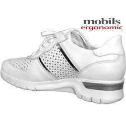 Mobils by Mephisto Manon perf Blanc cuir lacets_richelieu