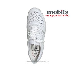Mobils by Mephisto Manon perf Blanc cuir lacets_richelieu
