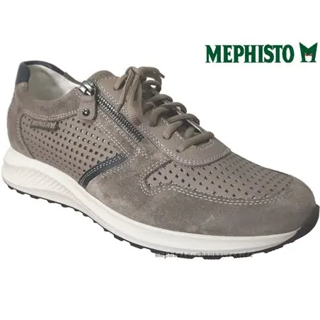 Mephisto Dino perf Taupe cuir lacets_richelieu