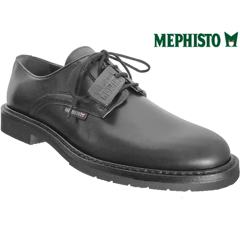 Mephisto Marlon Noir cuir lacets_derbies