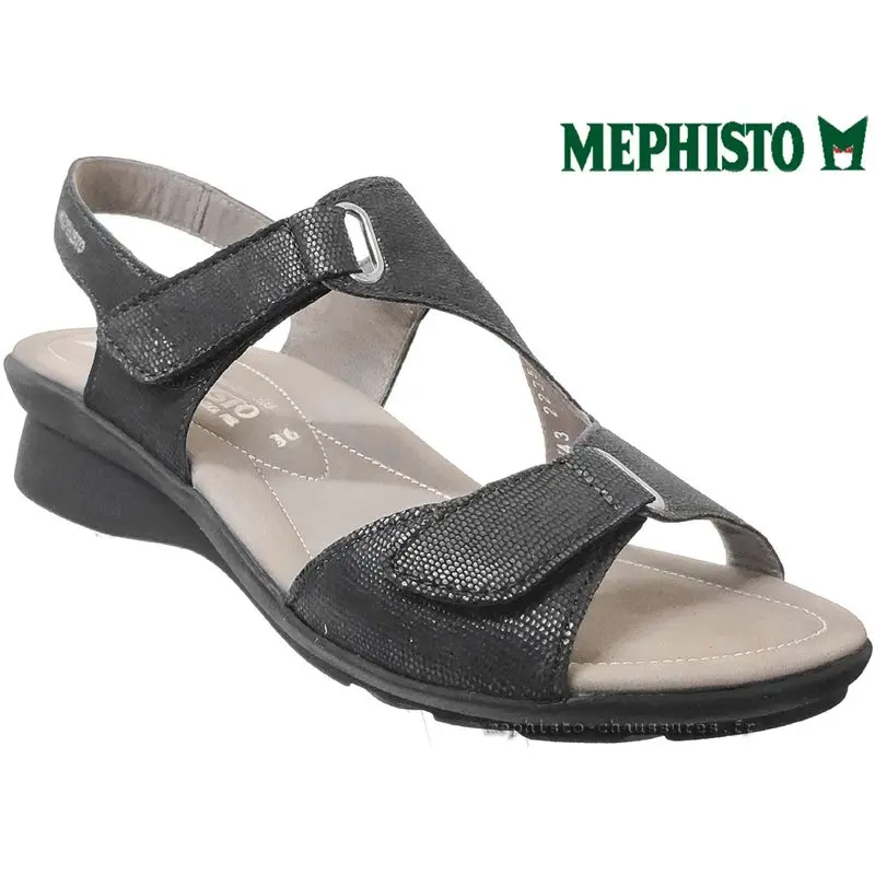 Mephisto PARIS Noir cuir sandale