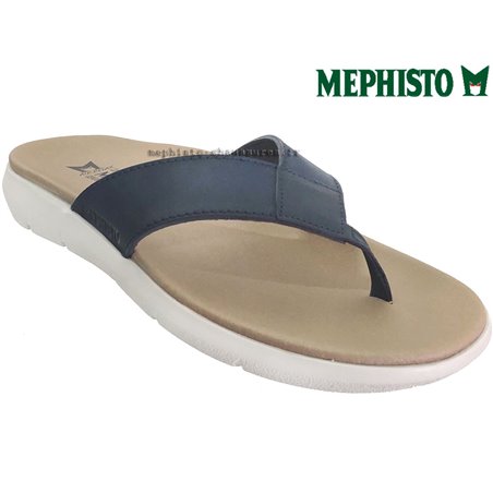 Mephisto Charly Marine cuir tong