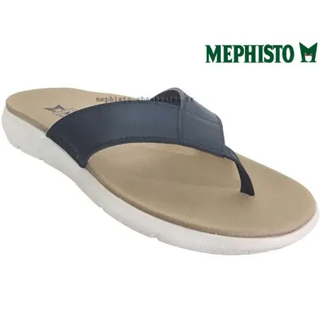 Mephisto Charly Marine cuir tong