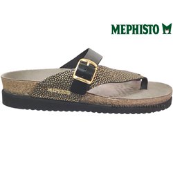 Mephisto Helen mix Noir/Or cuir tong