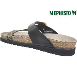 Mephisto Helen mix Noir/Or cuir tong