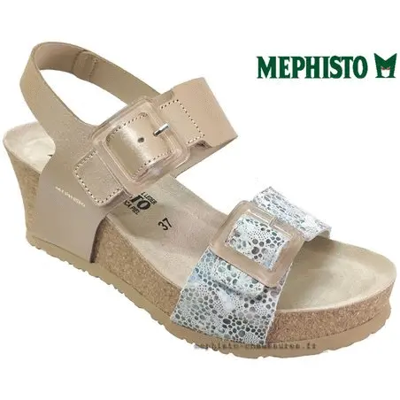 Mephisto Lissia Beige métallisé sandale