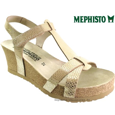 Mephisto Liviane Beige métallisé sandale