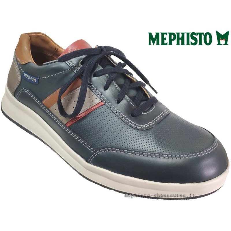 Mephisto Luke Marine cuir lacets_richelieu