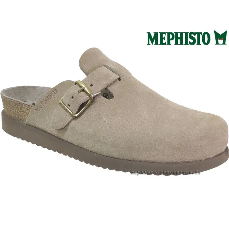 Mephisto Halina Taupe Velours sabot
