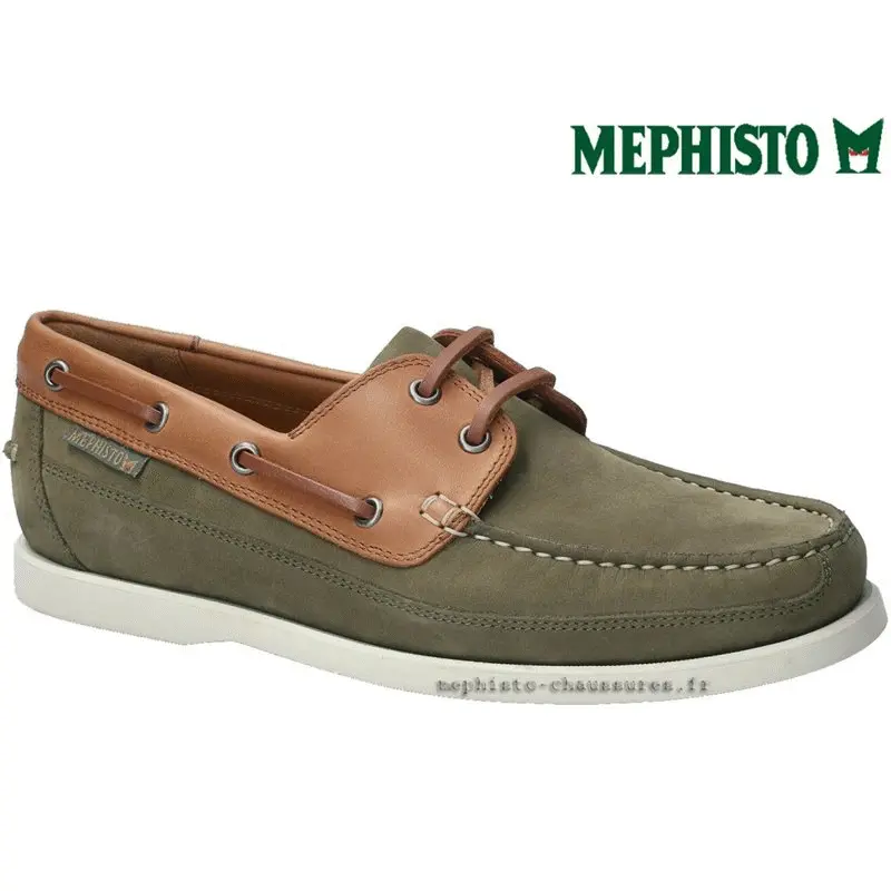 Mephisto BOATING Kaki nubuck bateau