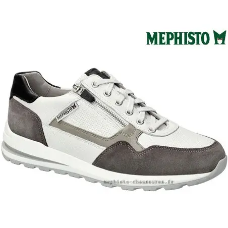 Mephisto Bradley Blanc/Gris lacets_richelieu
