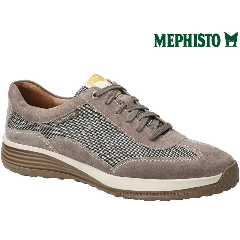 Mephisto Steve air Taupe Velours lacets_richelieu