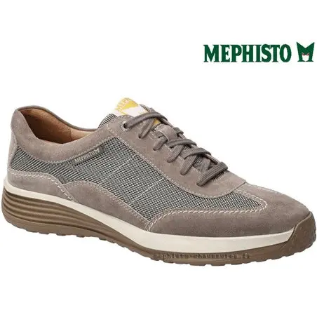 Mephisto Steve air Taupe Velours lacets_richelieu