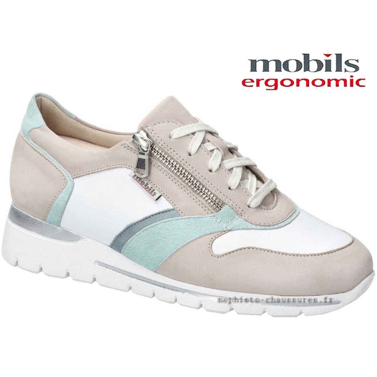 Mobils by Mephisto Ereen Blanc/Taupe basket_mode_basse
