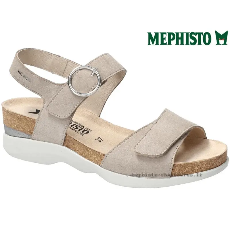 Mephisto Oriana Taupe Velours nu-pied