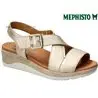 Mephisto Claudine Taupe métallisé cuir nu-pied