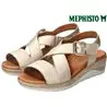 Mephisto Claudine Taupe métallisé cuir nu-pied
