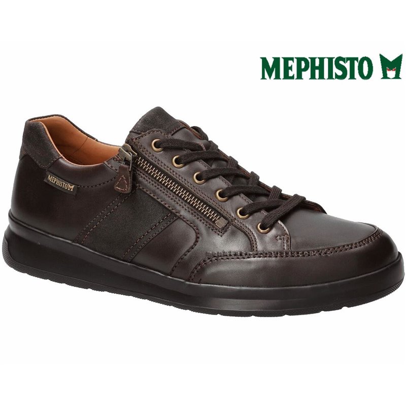 Mephisto Lisandro w Marron foncé cuir lacets_derbies